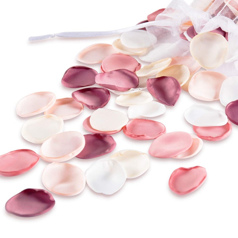 Der Rose 300pcs Artificial Flowers Silk Fake Pink Rose Petals Flower Girl Scatter Pedals for Aisle Centerpieces Table Confetti Party Favors Home Wedding Valentines Proposal Anniversary Decorations - Image 1